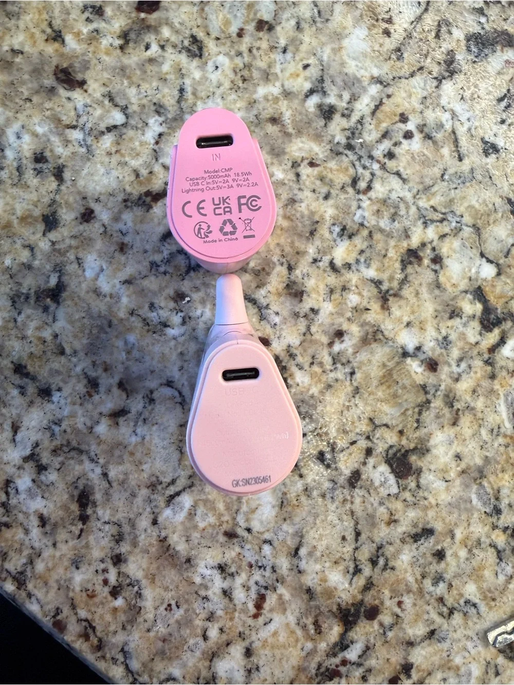 Pink Charmast & iWalk Lightning Connector Portable Power Banks - Set of 2